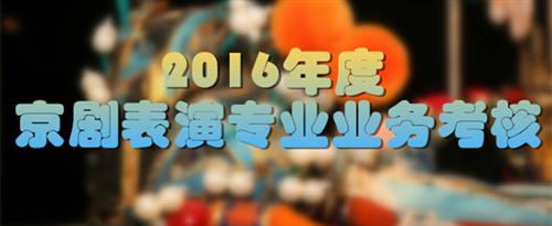 我的逼好骚,你操我国家京剧院2016年度京剧表演专业业务考...